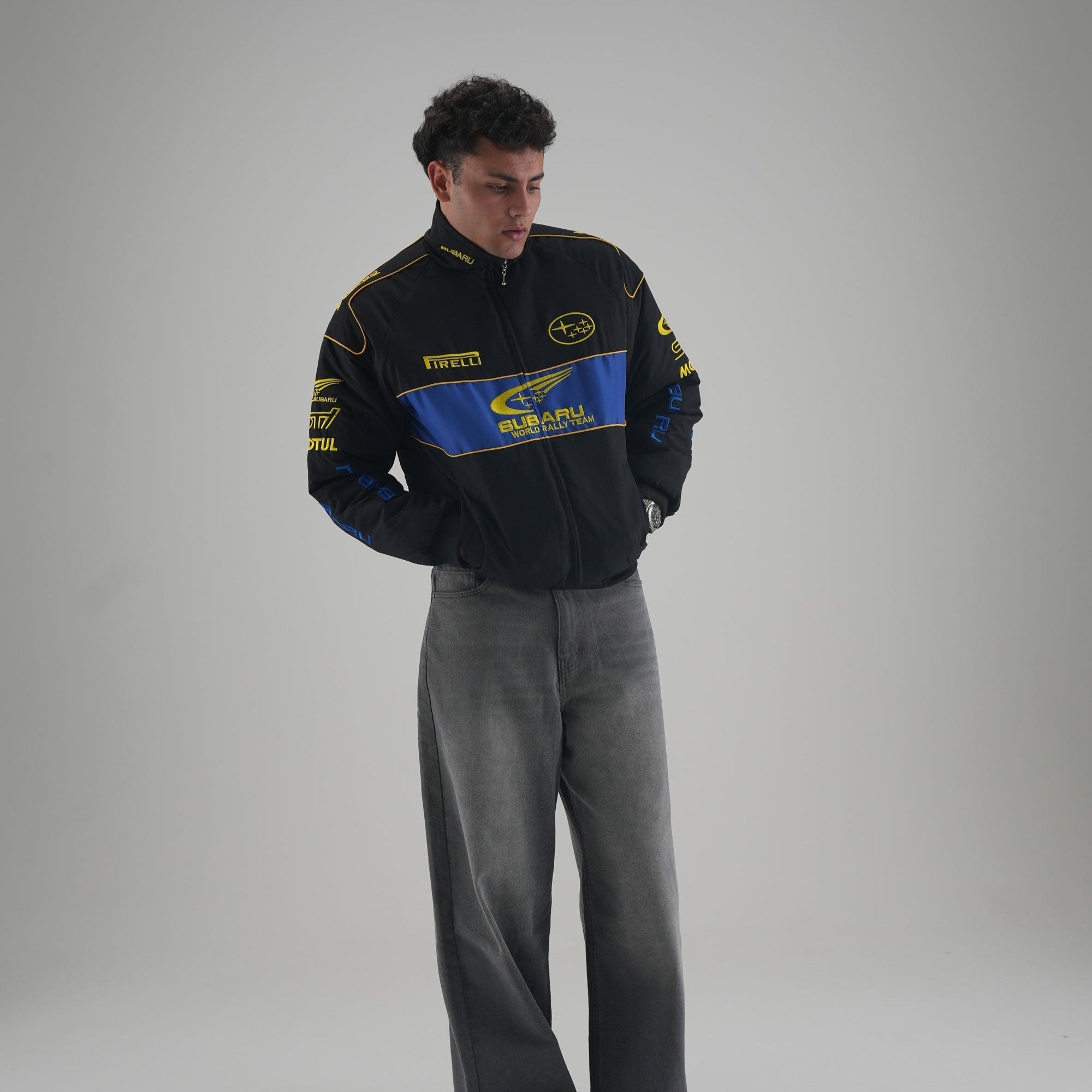 Subaru Rally Vintage Racing Jacket - Black Edition